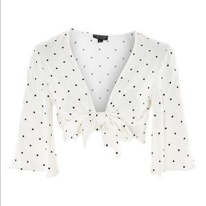 Topshop tie-up blouse